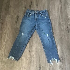 Old Navy Distressed Ankle Jeans in Blue